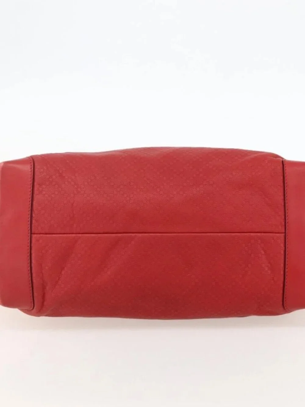 GUCCI Diamante Tote Bag PVC Red Gold 247209 Auth 175652